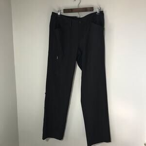Eddie Bauer 8 womens black lightweight pants wicking toggle legs 3 lengths